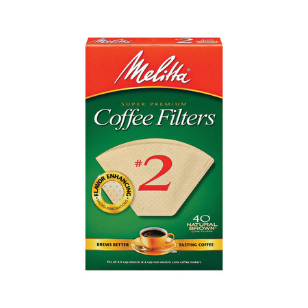 MELITTA Coffee Filter #2Brn 40Ct 612412
